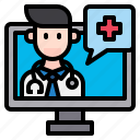 doctor, monitor, healthcare, online, medical