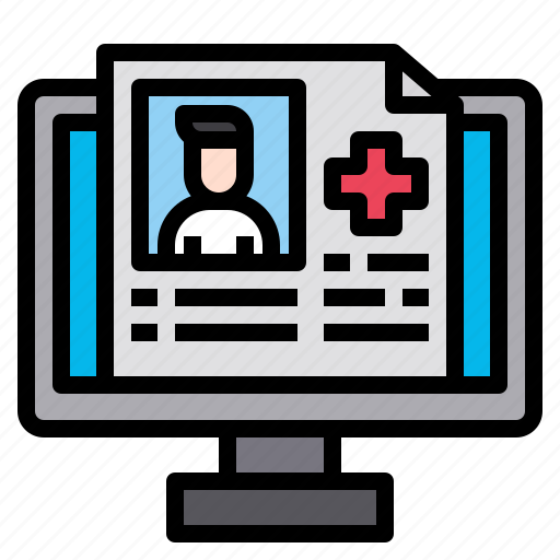 Monitor, healthcare, online, medical, file icon - Download on Iconfinder