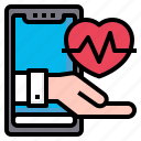 smartphone, heart, rate, healthcare, online, medical