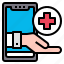 smathphone, hand, healthcare, online, medical, technology 