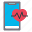 smathphone, heart, rate, healthcare, online, medical, technology 