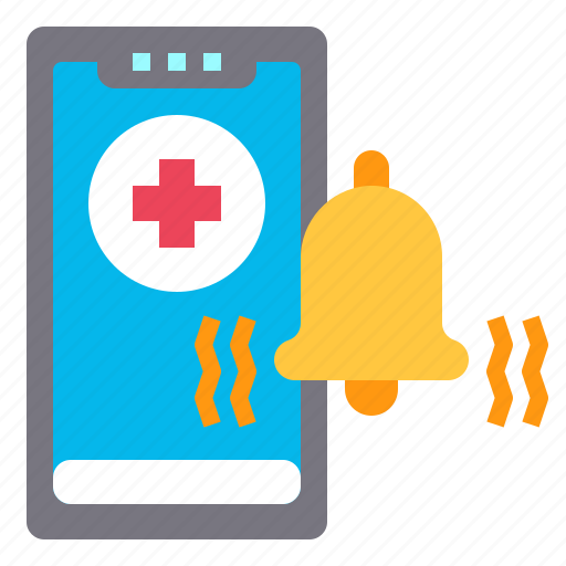 Smathphone, notification, healthcare, online icon - Download on Iconfinder