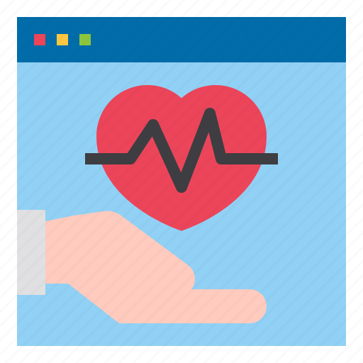 Website, heart, rate, healthcare, online, medical, technology icon - Download on Iconfinder