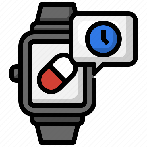 Smartwatch, time, drug, pill, date icon - Download on Iconfinder