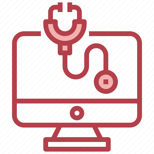 Stethoscope, medical, computer, app, online icon - Download on Iconfinder