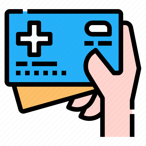 Id, medical, card, hand, medicine, hospital icon - Download on Iconfinder