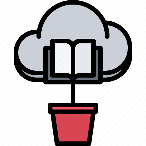 Cloud, education, flower, learning, online, sprout, training icon - Download on Iconfinder