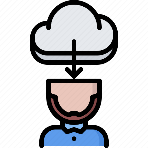 Cloud, head, learning, training, online, education icon - Download on Iconfinder