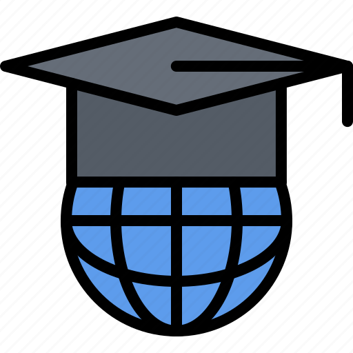 Cap, education, global, learning, online, planet, training icon - Download on Iconfinder