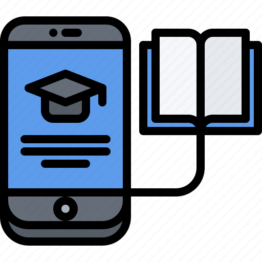 App, book, education, learning, online, phone, training icon - Download on Iconfinder