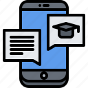 education, learning, message, messenger, online, phone, training