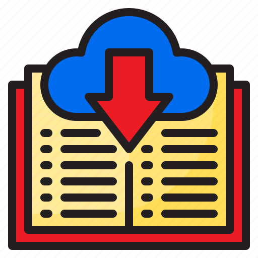 Ebook, download, cloud, education, online, learning icon - Download on Iconfinder