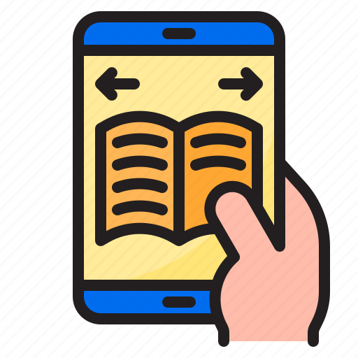 Mobilephone, online, learning, read, ebook, education icon - Download on Iconfinder
