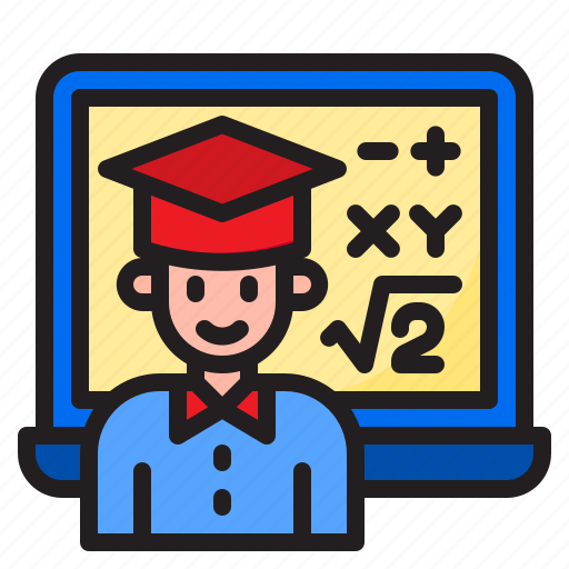 Online, learning, degree, graduate, education, math icon - Download on Iconfinder