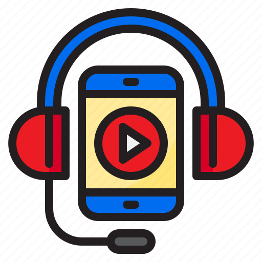 Online, learning, mobilephone, headphone, education, listen icon - Download on Iconfinder