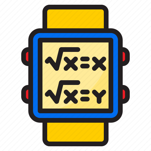 Smartwatch, online, learning, clock, education, math icon - Download on Iconfinder