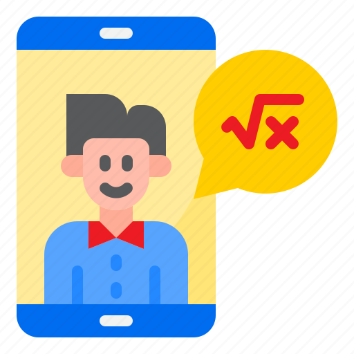 Mobilephone, message, online, learning, man, communication icon - Download on Iconfinder