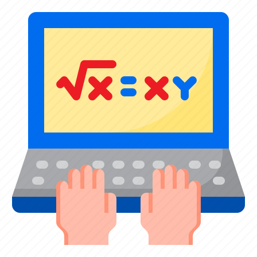 Online, learning, internet, laptop, math, education icon - Download on Iconfinder