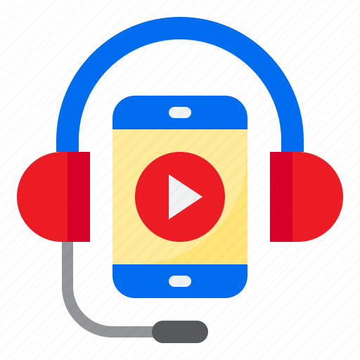 Online, learning, mobilephone, headphone, education, listen icon - Download on Iconfinder