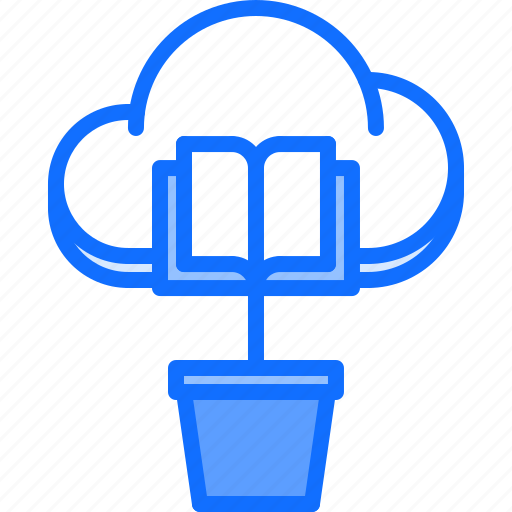 Cloud, education, flower, learning, online, sprout, training icon - Download on Iconfinder