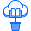 cloud, education, flower, learning, online, sprout, training 