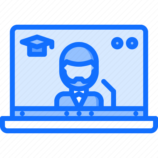 Conference, education, learning, online, talk, teacher, training icon - Download on Iconfinder