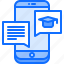 education, learning, message, messenger, online, phone, training 