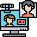webcam, video, conference, communication, online