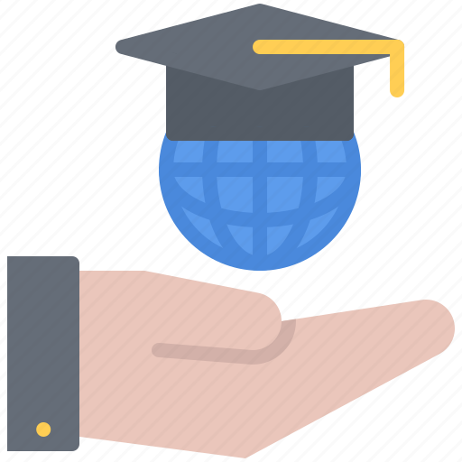 Education, global, hand, learning, online, planet, training icon - Download on Iconfinder