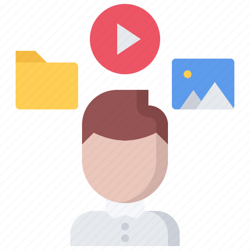 Education, file, learning, man, media, online, training icon - Download on Iconfinder