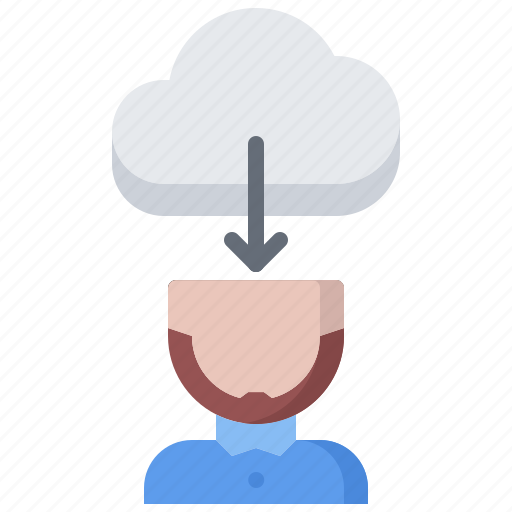 Cloud, education, head, learning, online, training icon - Download on Iconfinder