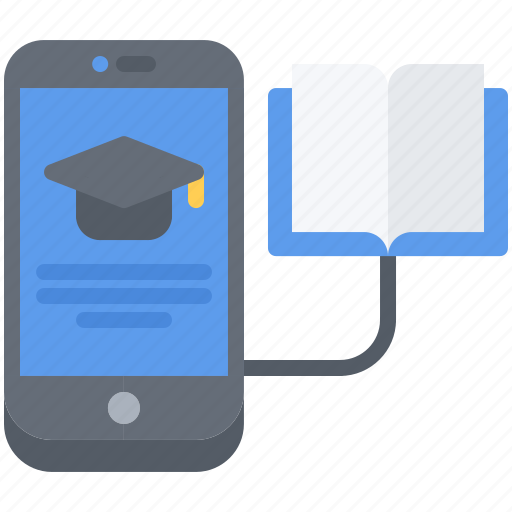 App, book, education, learning, online, phone, training icon - Download on Iconfinder