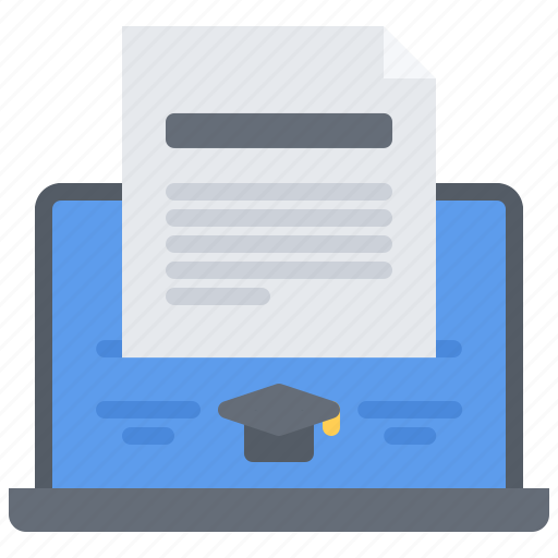 Education, homework, laptop, learning, online, test, training icon - Download on Iconfinder