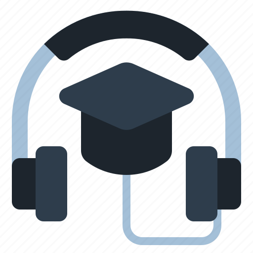 Audio, course, online, learning, headphones, education, study icon - Download on Iconfinder