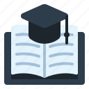 education, online, learning, book, mortarboard, open, study, knowledge