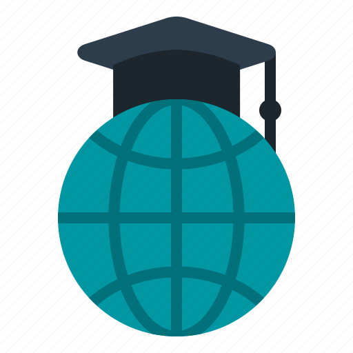 Global, learning, learn, online, education, graduation, hat icon - Download on Iconfinder