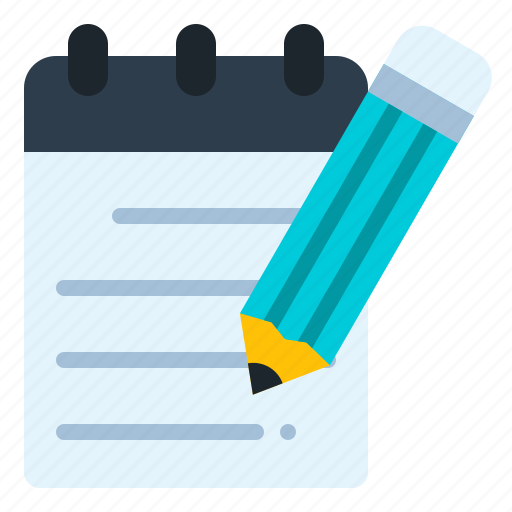 Notebook, note, education, pencil, write, lecture, planning icon - Download on Iconfinder