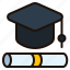 graduation, cap, graduate, mortarboard, certificate, education 