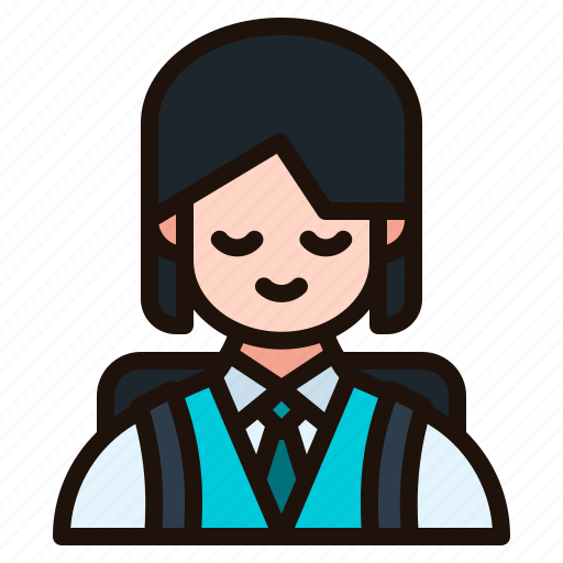Student, avatar, girl, education, university, college, school icon - Download on Iconfinder