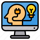 computer, humanities, idea, knowledge, lightbulb