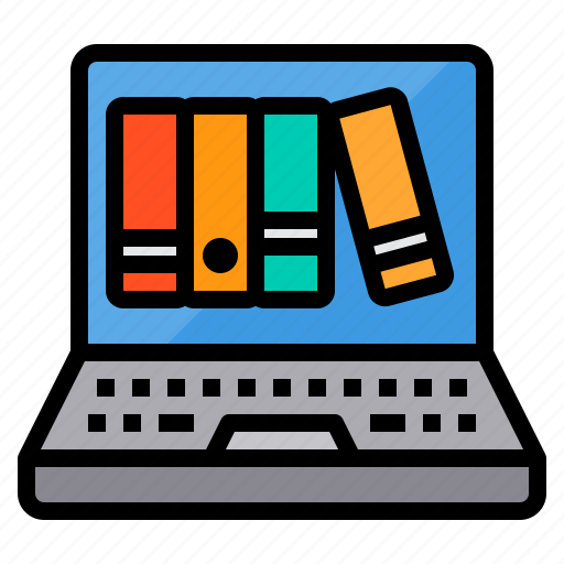 Book, course, laptop, library, online icon - Download on Iconfinder