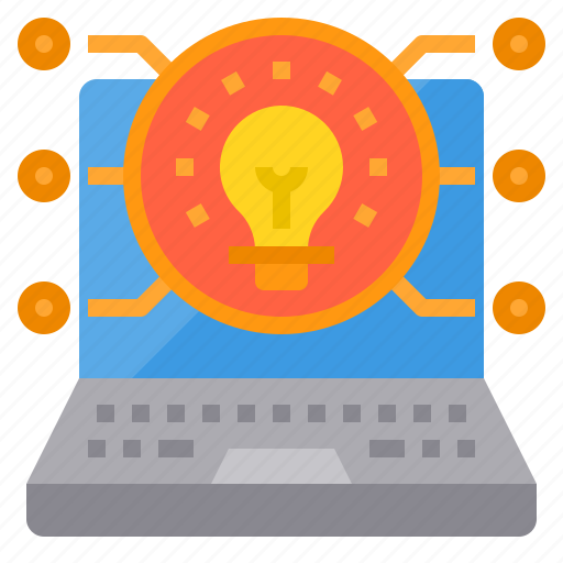 Education, elearning, idea, laptop, lightbulb icon - Download on Iconfinder