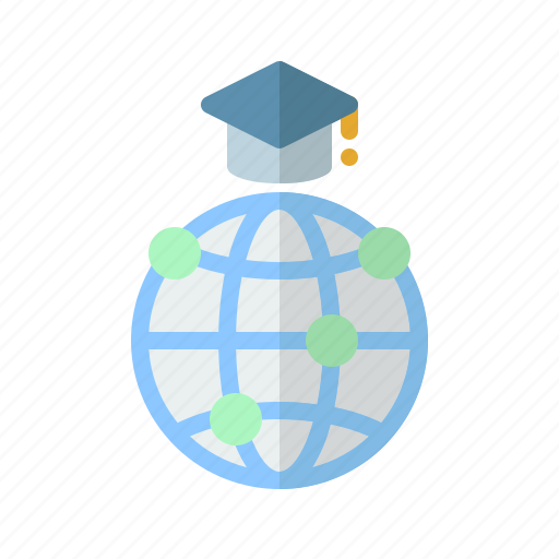 Global, education, mortarboard, online learning icon - Download on Iconfinder