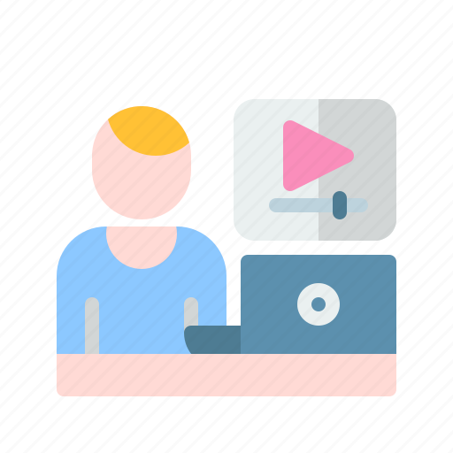 Student, people, video, online learning icon - Download on Iconfinder