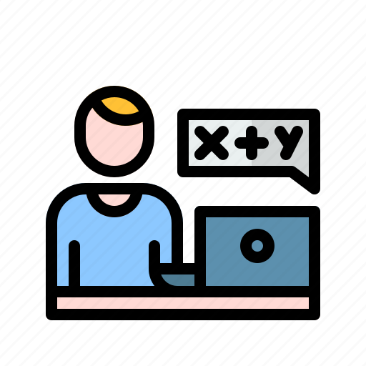 Student, people, math, online learning icon - Download on Iconfinder