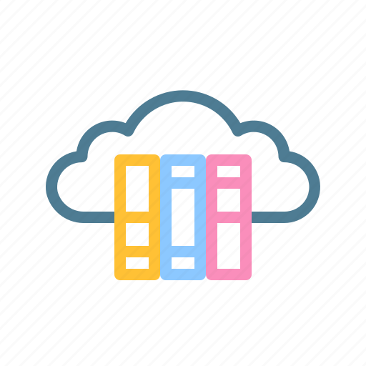 Book, cloud, digital, library, online learning icon - Download on Iconfinder