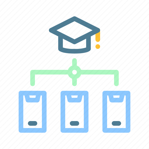 Mortarboard, smartphone, learn, education, online learning icon - Download on Iconfinder