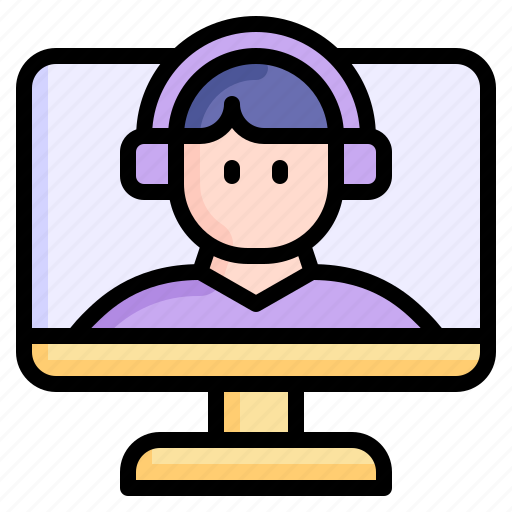 Online, class, online class, education, study, school, learning icon - Download on Iconfinder