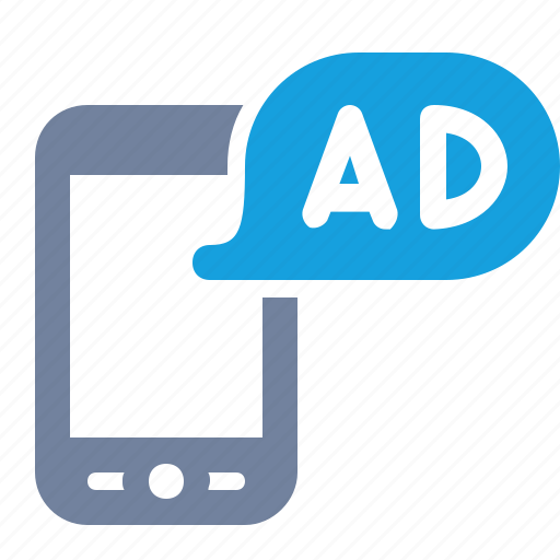 Ad, advertisement, interstitial, marketing, message, phone, pop-up icon - Download on Iconfinder