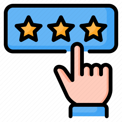 Rating, feedback, review, customer review, testimonial, star, hand icon - Download on Iconfinder